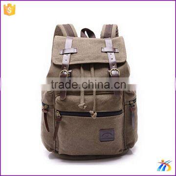 canvas backpack for colleague student wholesale travel Leisure canvas backpack