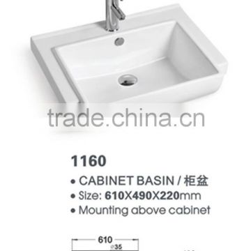 LELIN ceramic cabinet basin bathroom vanities top bathroom basin sink LT-150