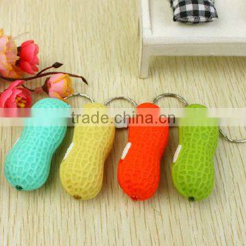 Peanut keychain,LED plastic peanut keychain