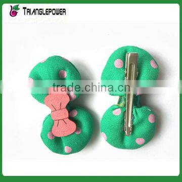Latest design cute fabric bow tie children hair clip set