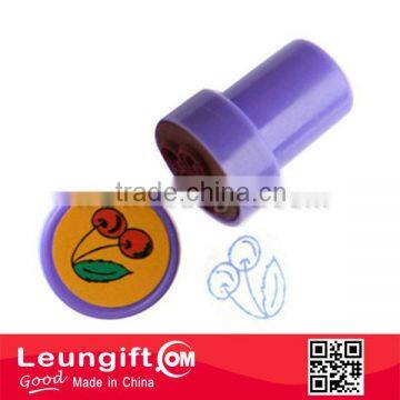 Fruit cherry stamper plastic purple stamp