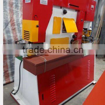 Hydraulic ironworker rectangle notcher station press brake