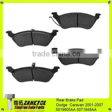 Auto Rear Brake Pads 5019805AA 5071948AA Semi-Metallic for 2001-2007 Town & Country Grand Caravan Caravan