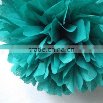 Teal Tissue Paper PomPoms Flower Ball Wedding Party Decoration