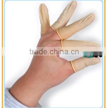 Latex Yellow ESD Finger Cot for Electronic Use