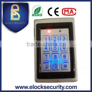 Waterproof RFID access control 1000 user card and 1000 code