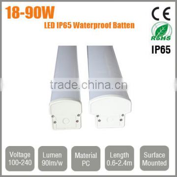 IP65 LED Polycarbonate Waterproof Moisture and Dust Proof Linear Light Fitting 2/4/5/6/8 Feet