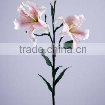 88 cm PVC Real Touch Tiger Lily Spray Artificial Flower photo-3