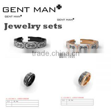 High Quality Bracelet&ring jewelries sets Stainless Steel jewelry set