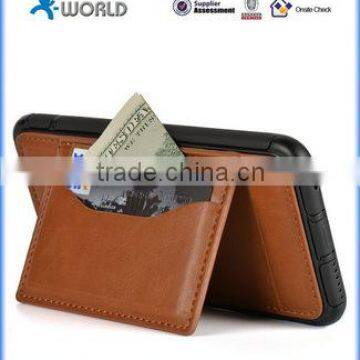 PU Leather Skin TPU Case for iPhone 6S/6 Plus with Card Slot and Stand