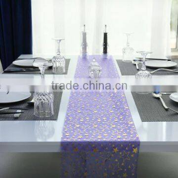 Hot Selling Textile Bronzing and Glitter Printing Table Runner Celebration Decoration photo-5