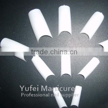 New Arrival Popular 500pcs Crystal and Natural Smile Line Deep C Curve Nail tips