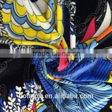 Peafowl Design Printed KS Velvet Textile for India and Middle East/Made -to-Order Supply Type