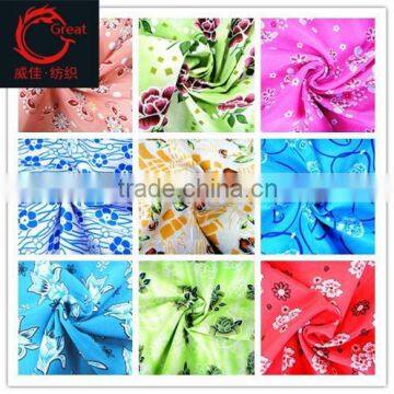 Low price printed poly koshibo fabric china supplier for girl dress