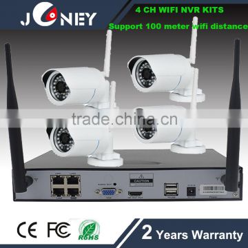 Joneytech 4 channel wireless nvr kit with VGA USB interface