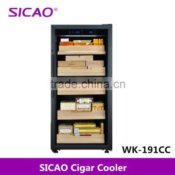 Beech shelf electric display temperature control cabinet cigar humidor