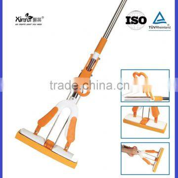 2015 hot PVA sponge magic mop 360 ,stainless steel scalable cleaning mop,sponge mop