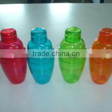 plastic colorful cocktail shaker wine shaker 350ml