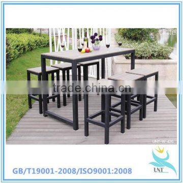 2015 polywood metal furniture bar chair--7pcs polywood metal furniture bar chair set