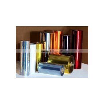 Metalize gold rigid PVC sheet plastic film for candy tray packing use