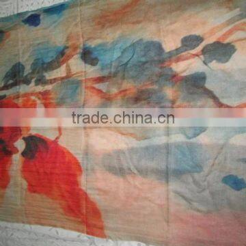 high quality digital textile printing on cashmere scarf & shawls