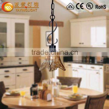 European minimalist restaurant chandelier,single head bar aisle Mediterranean retro classic wrought iron lamps