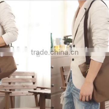 canvas travel shoulder bag for men