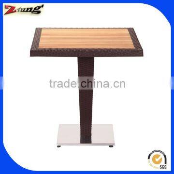 cheap aluminum solid wood outdoor table ZT-1133T