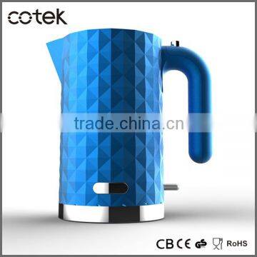 2015 best design blue colored electric water kettle/house using plastic kettle