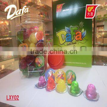 Dafa assorted mini fruit flavor jelly cup in jar