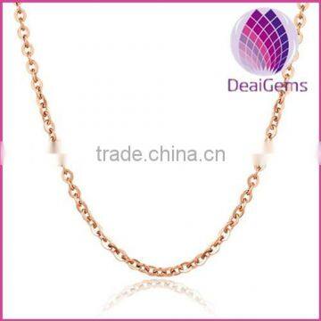 Wholesale 2mm wide rose gold stainless steel 'O' chain