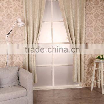 polyester fabric embossed black out curtain panel for home hotel cafe office