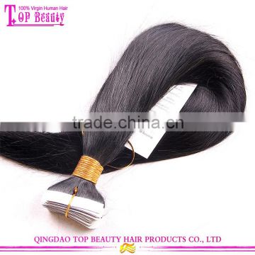 Top quality indian remy skin weft hair extensiton 100% best quality human hair skin weft