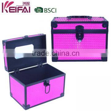 Pink Color Hard Side Aluminum Vanity Case For Travel photo-2