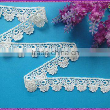 2016 fancy bridal white crochet flower lace trim for dress decoration