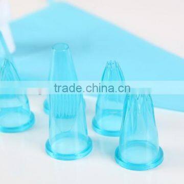 6 pcs plastic nozzles with silicone bag cake decorating Fondant Toolsicing sets