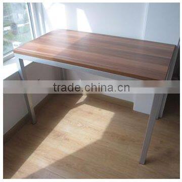 NOAHSION Computer Or Tea Or Studying Or Dining Table With Steel Legs And Wooden Table Top photo-2