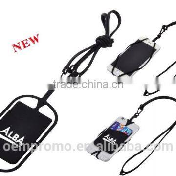 Silicone Lanyard with mobile pocket