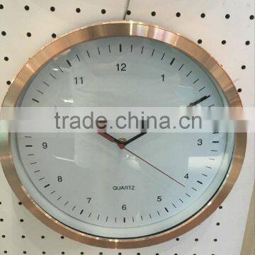 2016 New products Rose gold frame wall clock for gift