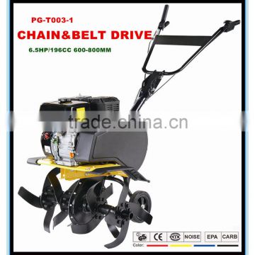 6.5HP Gasoline Aagriculture Rotovator Multi-function Power Tiller Machine