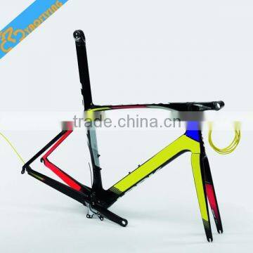 Free Shipping 2015 Newest Multi-color Carbon Fiber Road Bike Frame Chinese Bicycle Frame Road Carbon Frame Size XS/S/M/L/XL