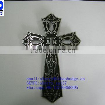 Custom wholesales decorative zinc alloy metal cross,antique color cross charm