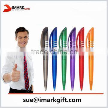 Spring shape click ballpoint pen custom logo plastic roller pen