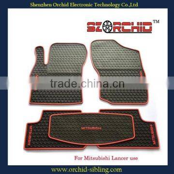 latex decorative oem red car floor mat for lancer use