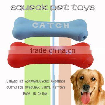 2014 Eco-friendly Small bone shaped vinyl pet toy