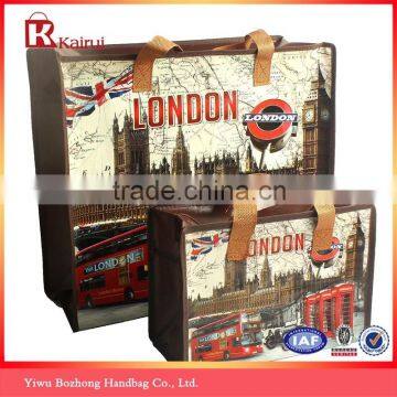 custom printing non woven fabric bag with zipper