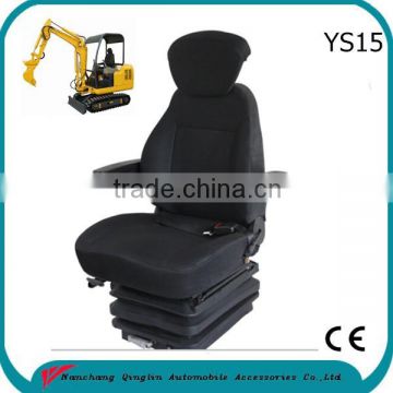 Jingxi Qinglin wholesale black pvc or fabric full adjustable mechanical suspension Compact Excavator (Mini Excavator) seat YS15