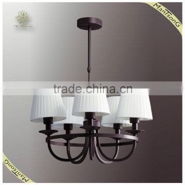 2016 Best selling products white fabric shades light fixtures pendant lamp