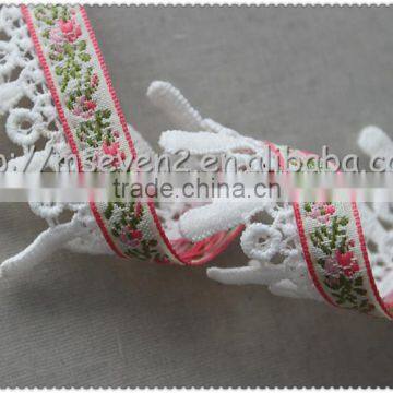 Hot Selling Jacquard Tape Trim With Tassel, Fringed Polyester Jacquard Fabric photo-5