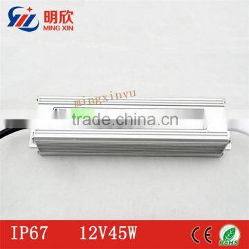 Constant voltage ip67 waterproof 12V 45w led driver with 3 years of warranty